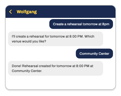 Wolfgang AI Assistant screenshot