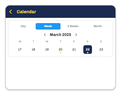 Calendar screenshot